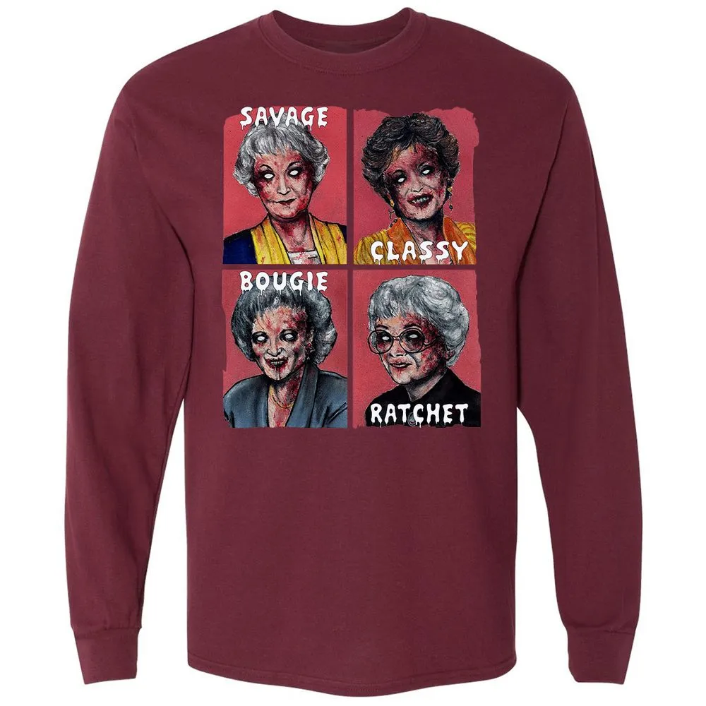 Long Sleeve T-Shirt - GCRFT8ZS - Maroon - 11