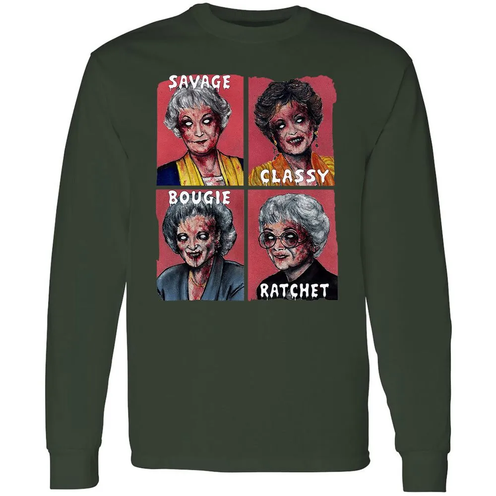 Long Sleeve T-Shirt - GCRFT8ZS - Forest Green - 4