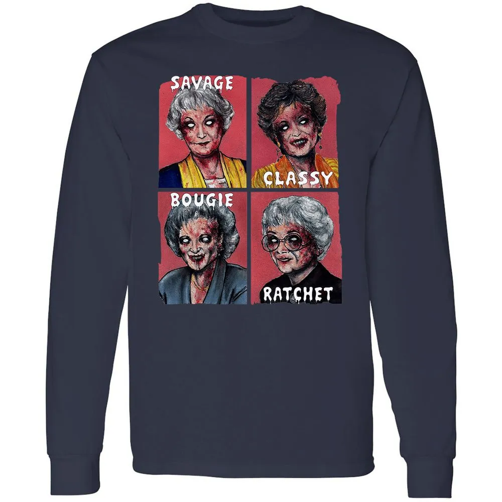 Long Sleeve T-Shirt - GCRFT8ZS - Navy - 2