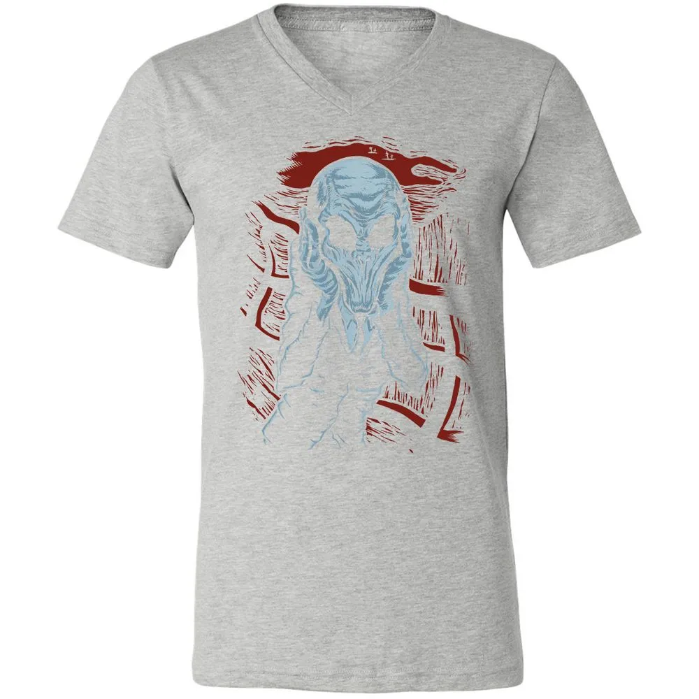 Unisex V-Neck T-Shirt - H54W6YJ9 - Athletic Heather - 7