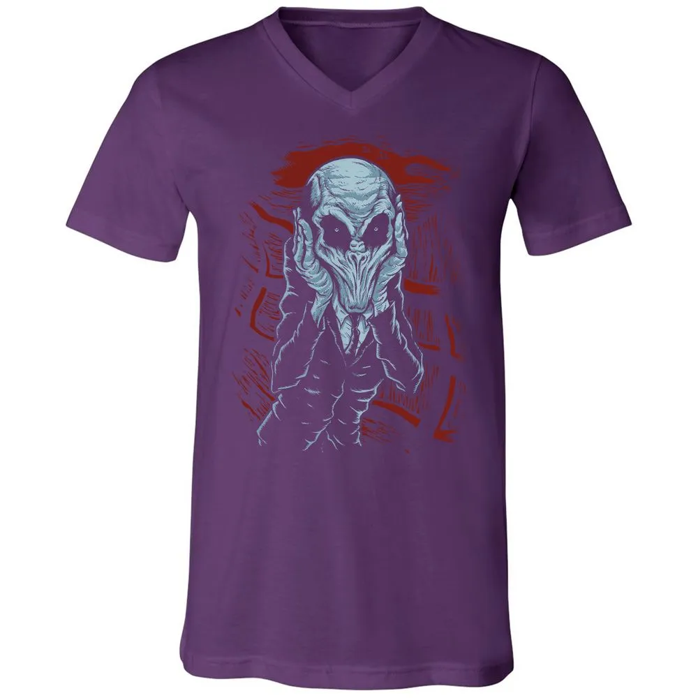 Unisex V-Neck T-Shirt - H54W6YJ9 - Team Purple - 9