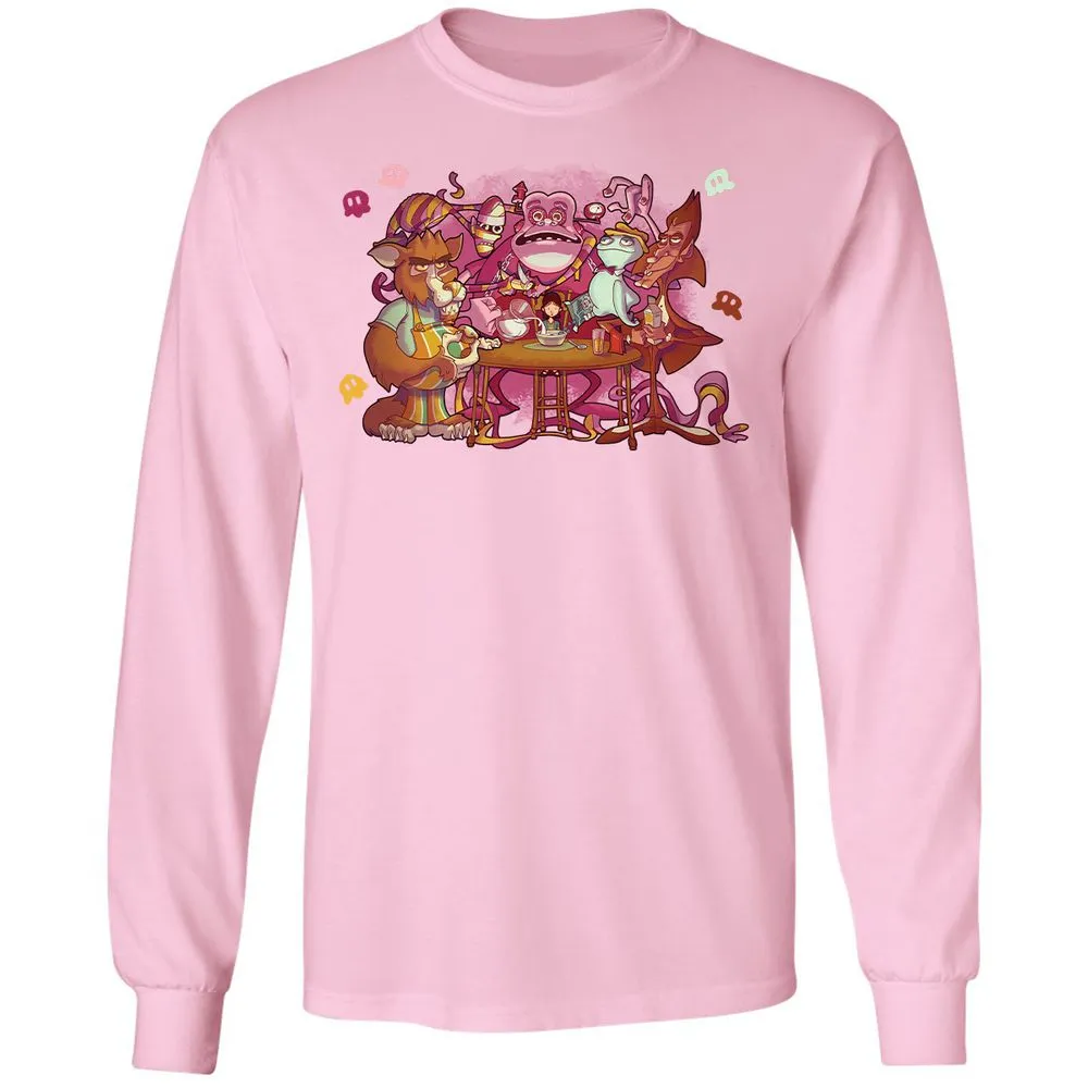 Long Sleeve T-Shirt - YX1ZZWXK - Light Pink - 3