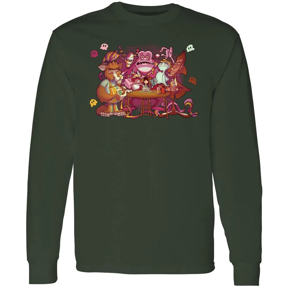 Long Sleeve T-Shirt - YX1ZZWXK - Forest Green - 4