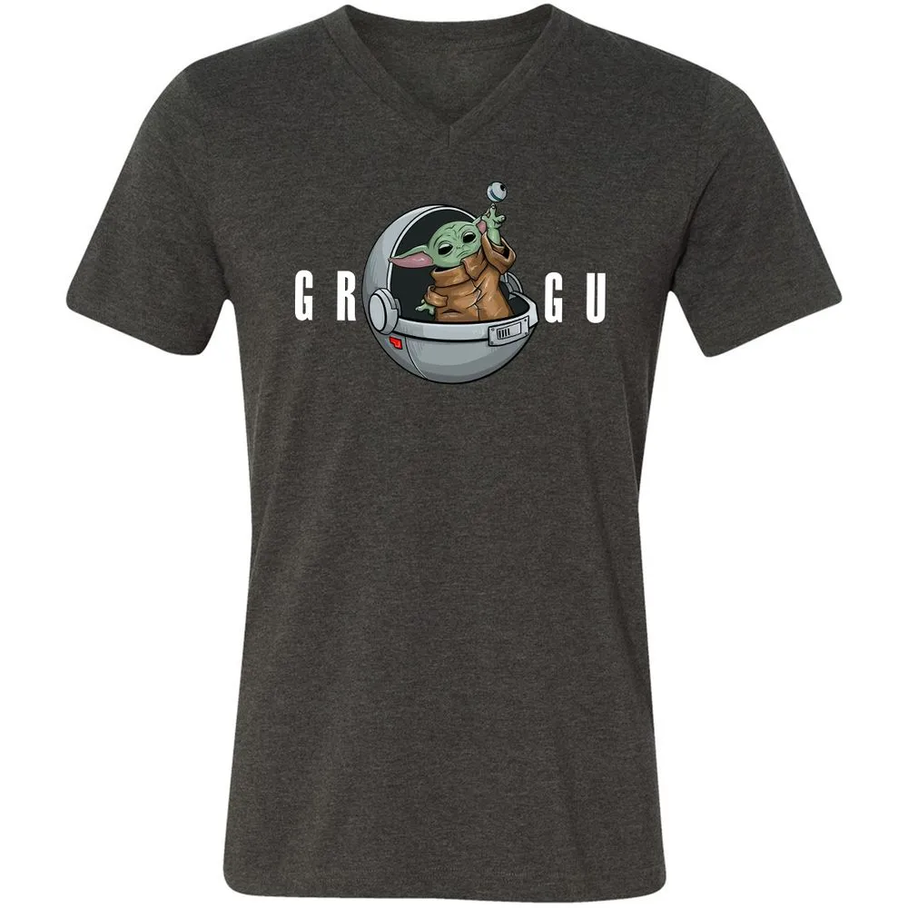 Unisex V-Neck T-Shirt - RQE1MJUL - Dark Grey Heather - 8