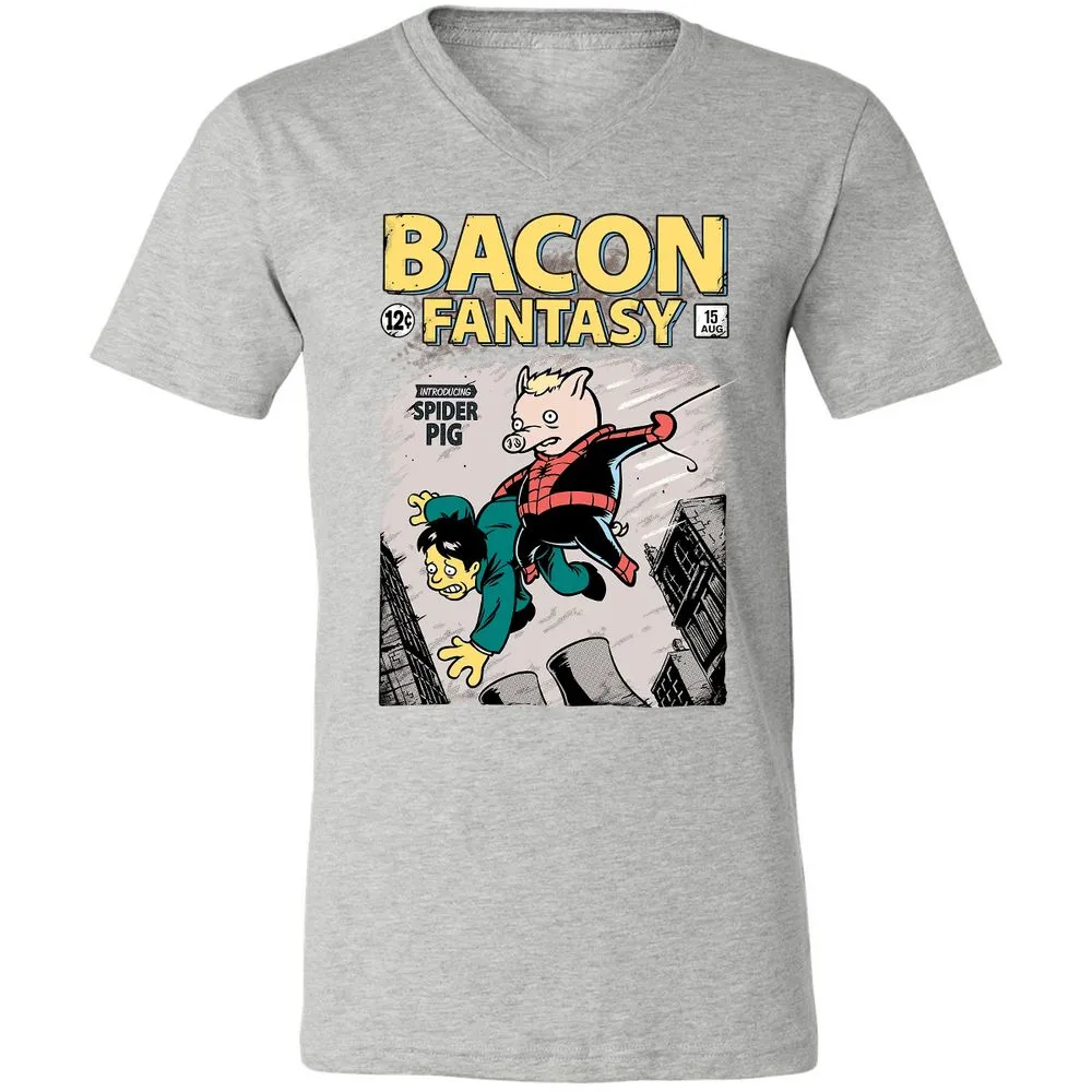 Unisex V-Neck T-Shirt - TZVKGWDQ - Athletic Heather - 7