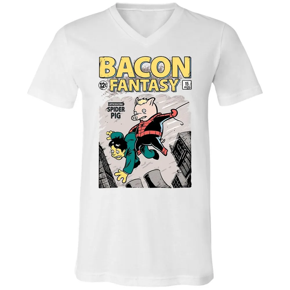 Unisex V-Neck T-Shirt - TZVKGWDQ - White - 5