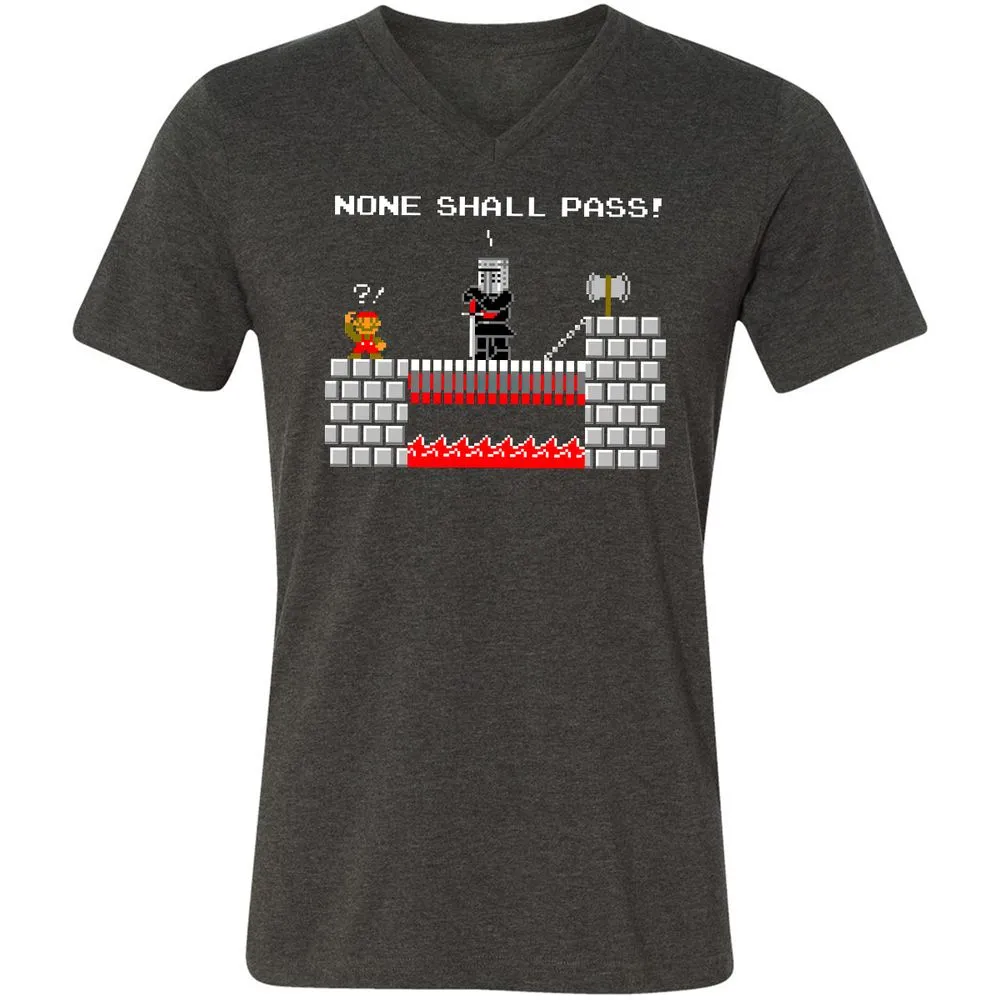 Unisex V-Neck T-Shirt - QQPRUQWP - Dark Grey Heather - 8