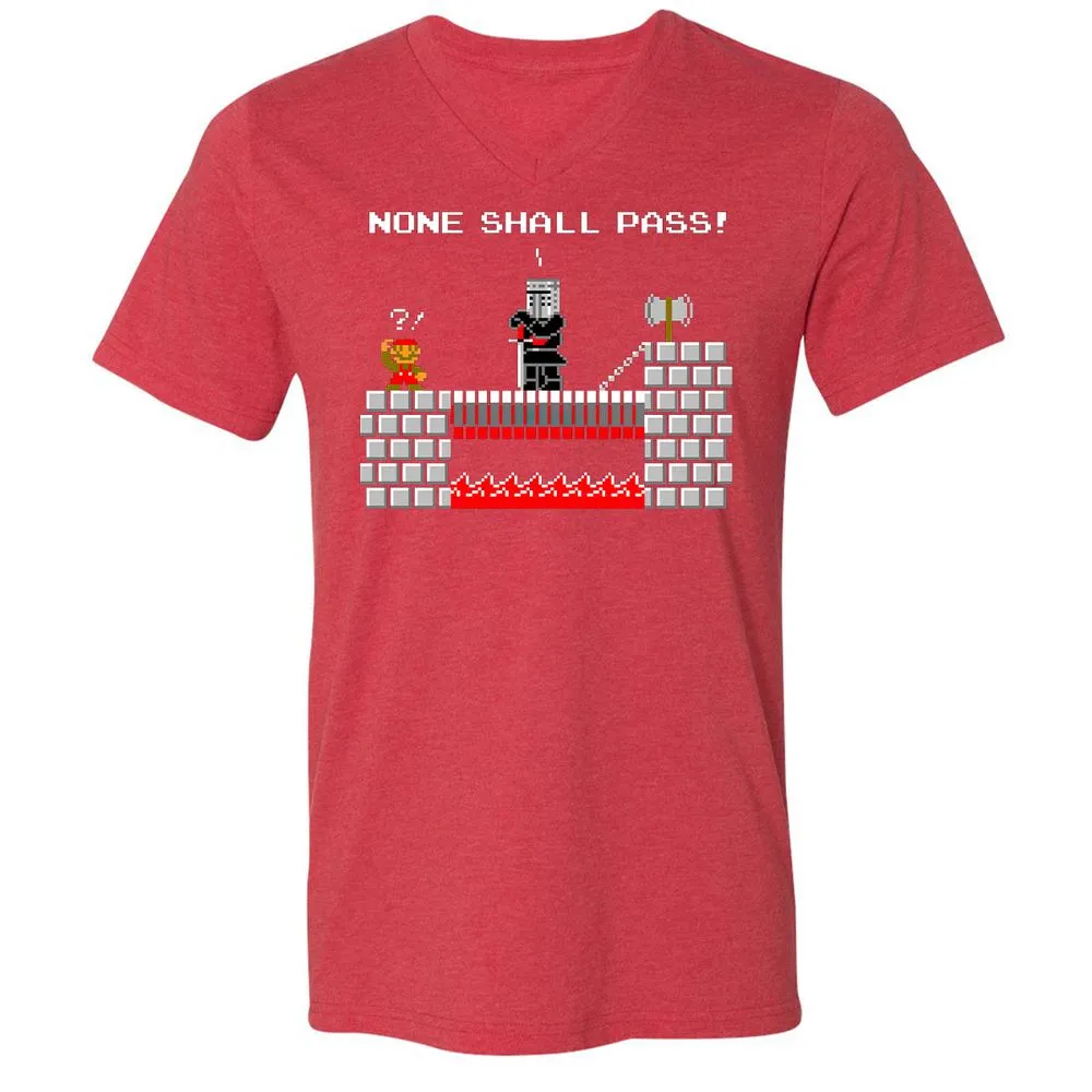Unisex V-Neck T-Shirt - QQPRUQWP - Heather Red - 16