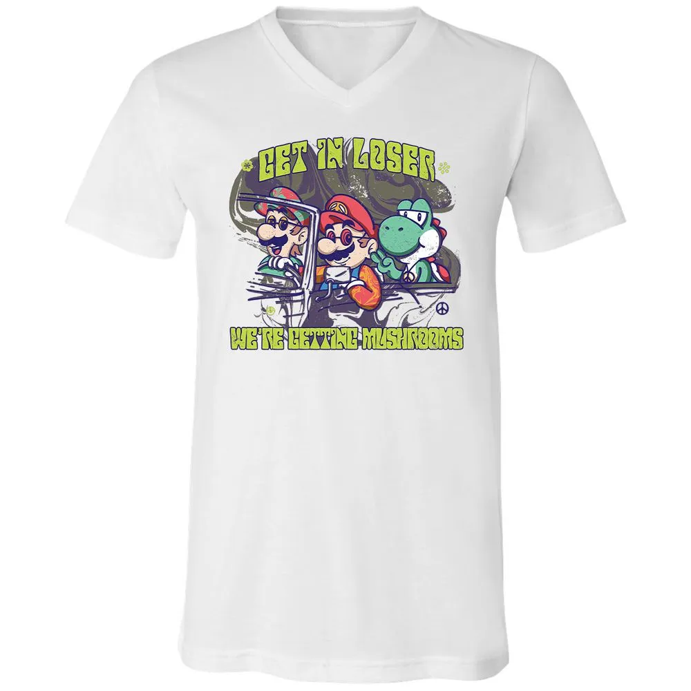 Unisex V-Neck T-Shirt - 8VBFC7HD - White - 5