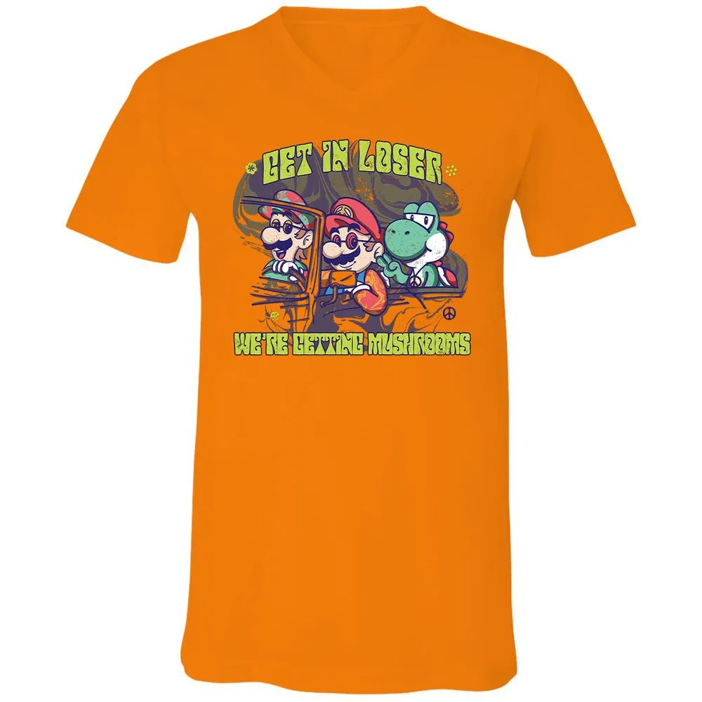 Unisex V-Neck T-Shirt - 8VBFC7HD - Orange - 11