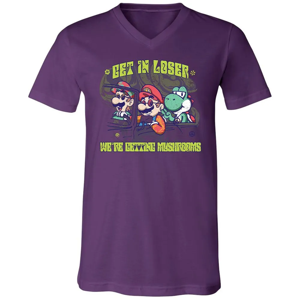Unisex V-Neck T-Shirt - 8VBFC7HD - Team Purple - 9