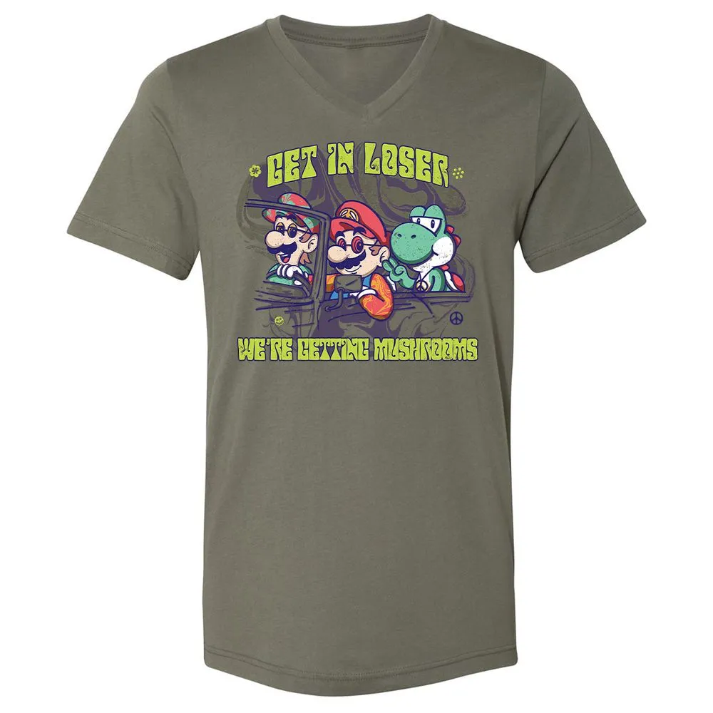 Unisex V-Neck T-Shirt - 8VBFC7HD - Military Green - 10