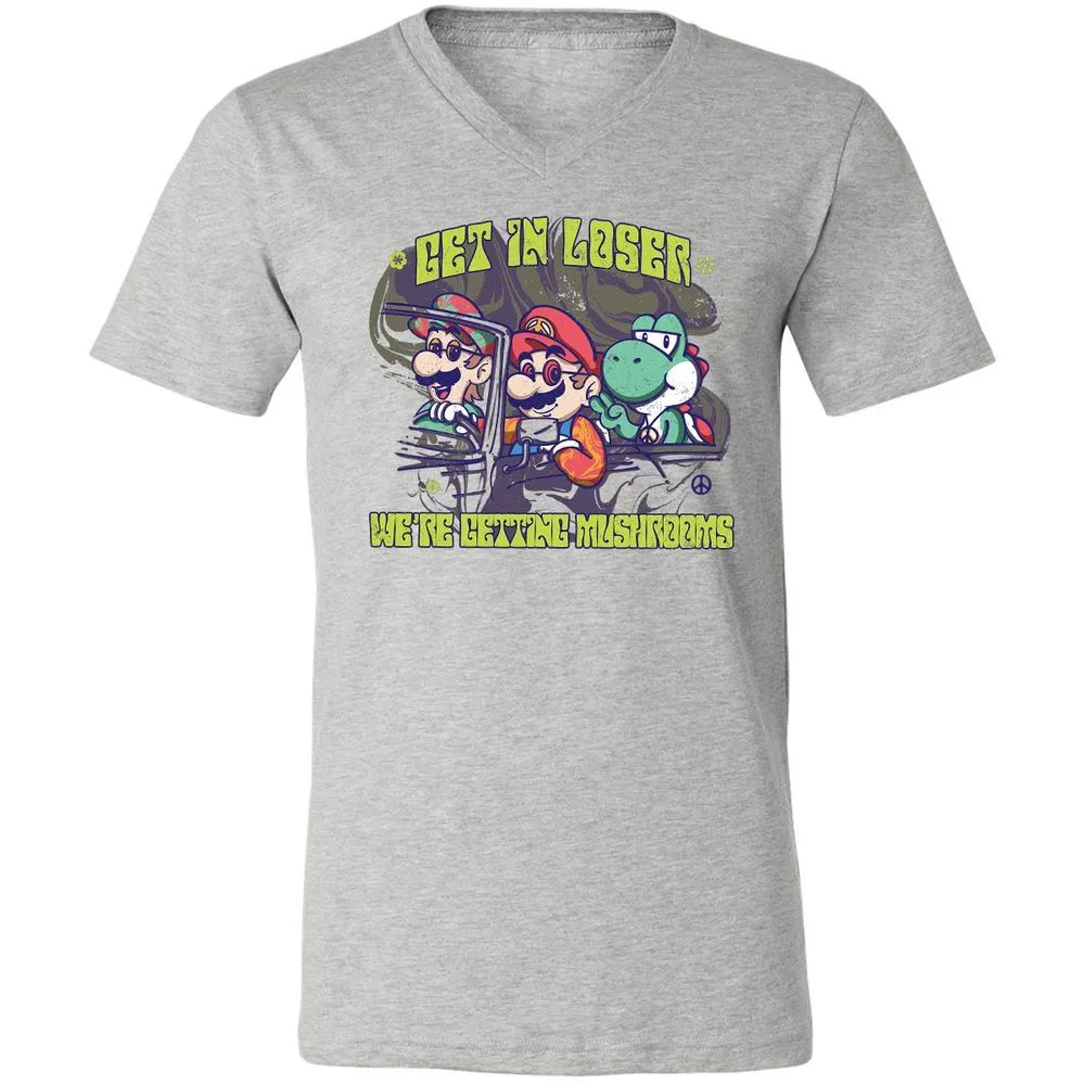 Unisex V-Neck T-Shirt - 8VBFC7HD - Athletic Heather - 7