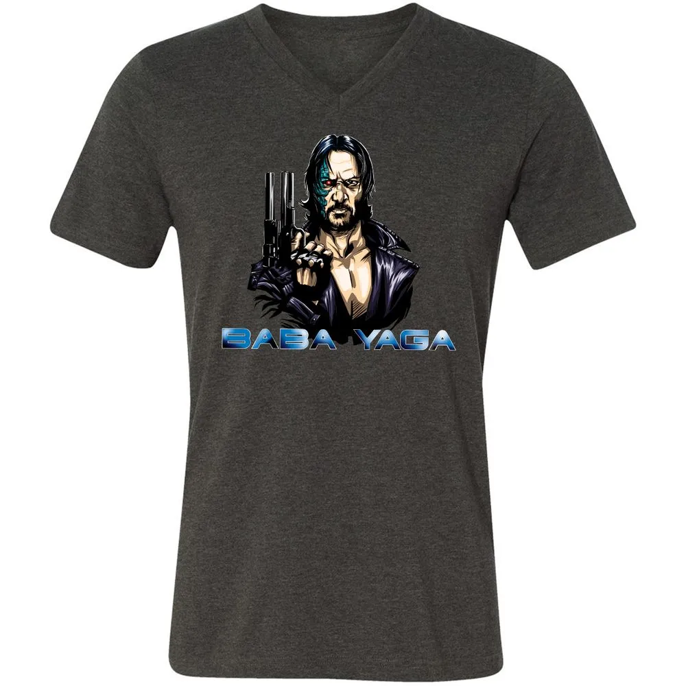 Unisex V-Neck T-Shirt - F3FKQY1T - Dark Grey Heather - 8