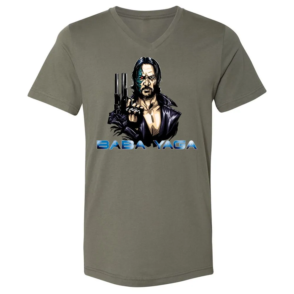 Unisex V-Neck T-Shirt - F3FKQY1T - Military Green - 10