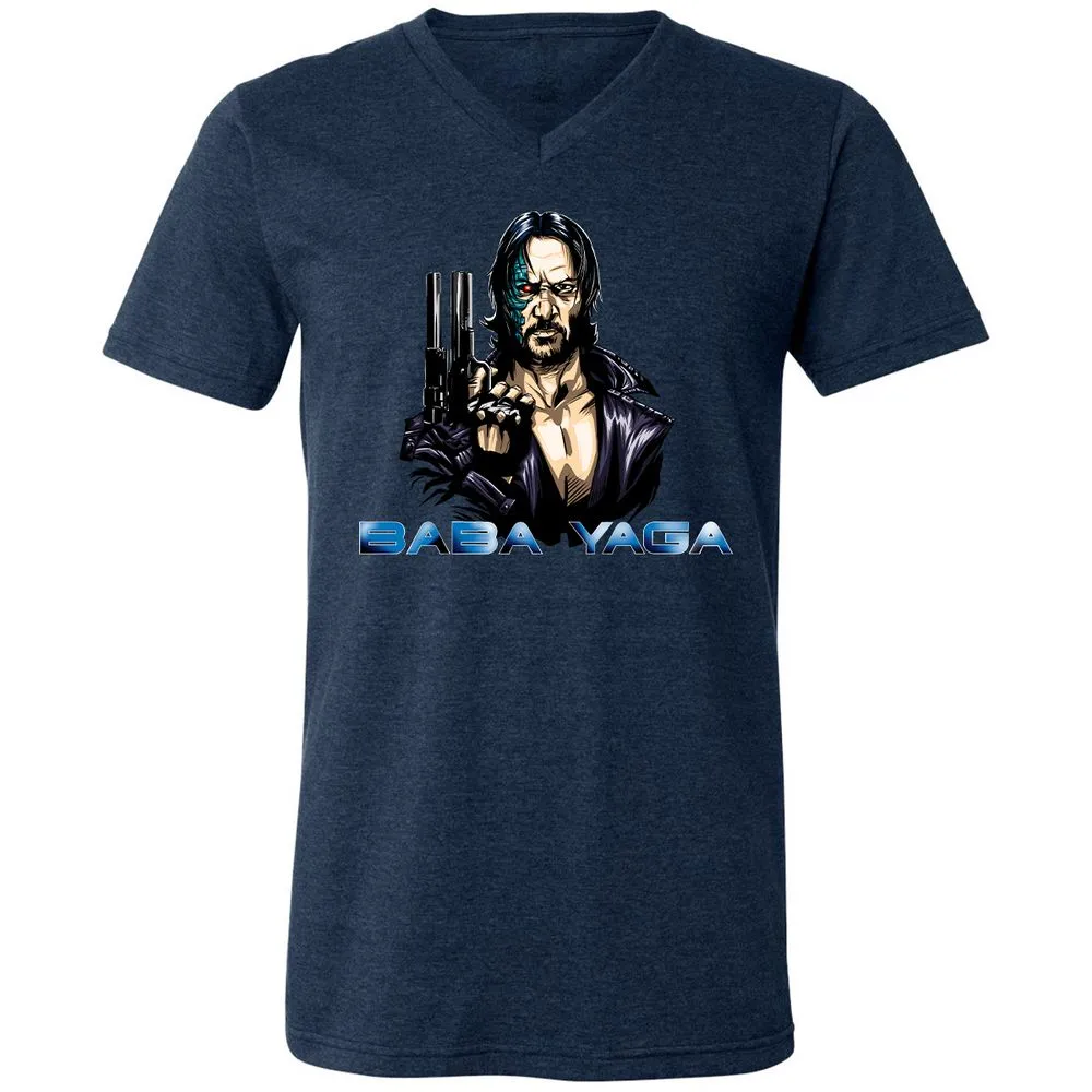 Unisex V-Neck T-Shirt - F3FKQY1T - Heather Navy - 15