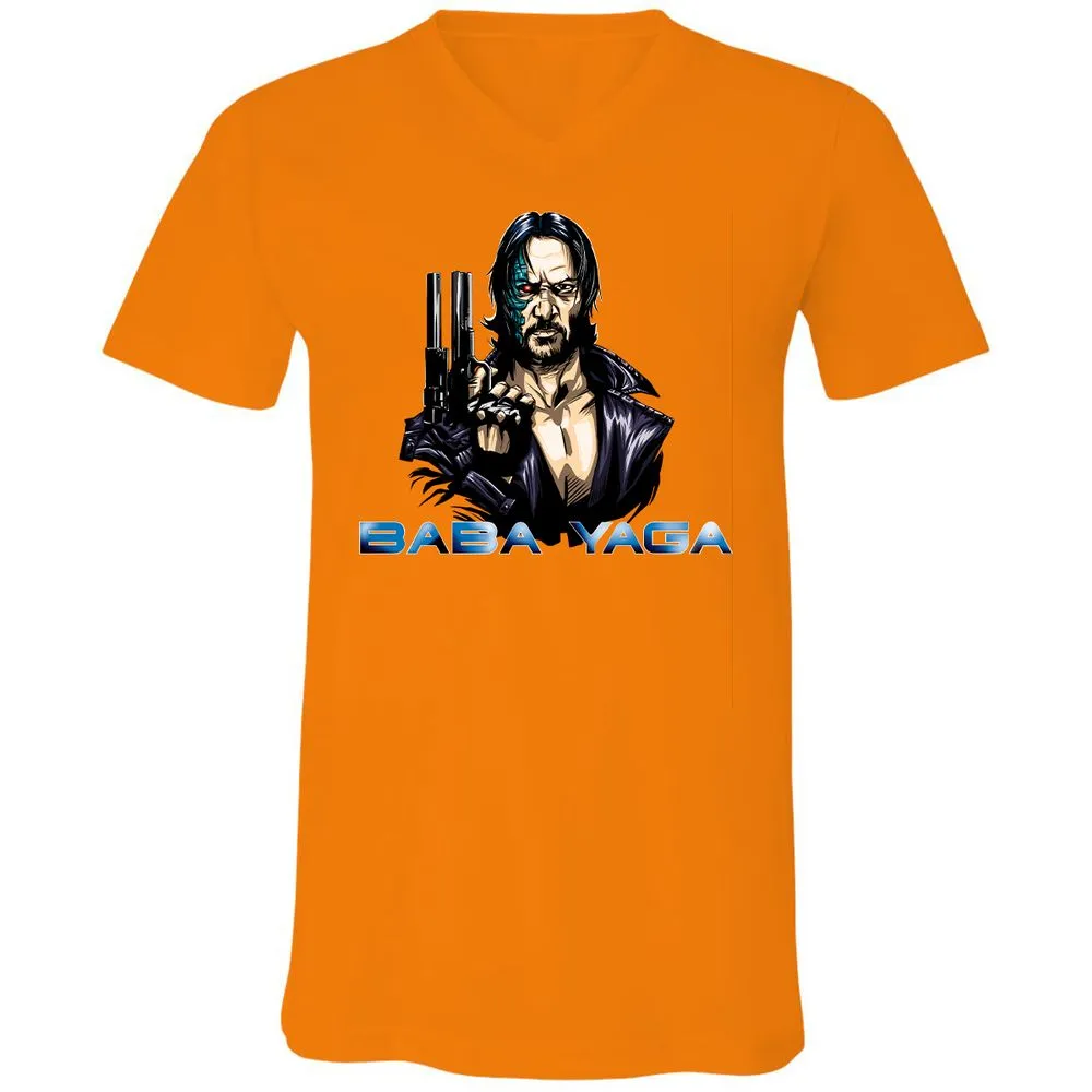 Unisex V-Neck T-Shirt - F3FKQY1T - Orange - 11