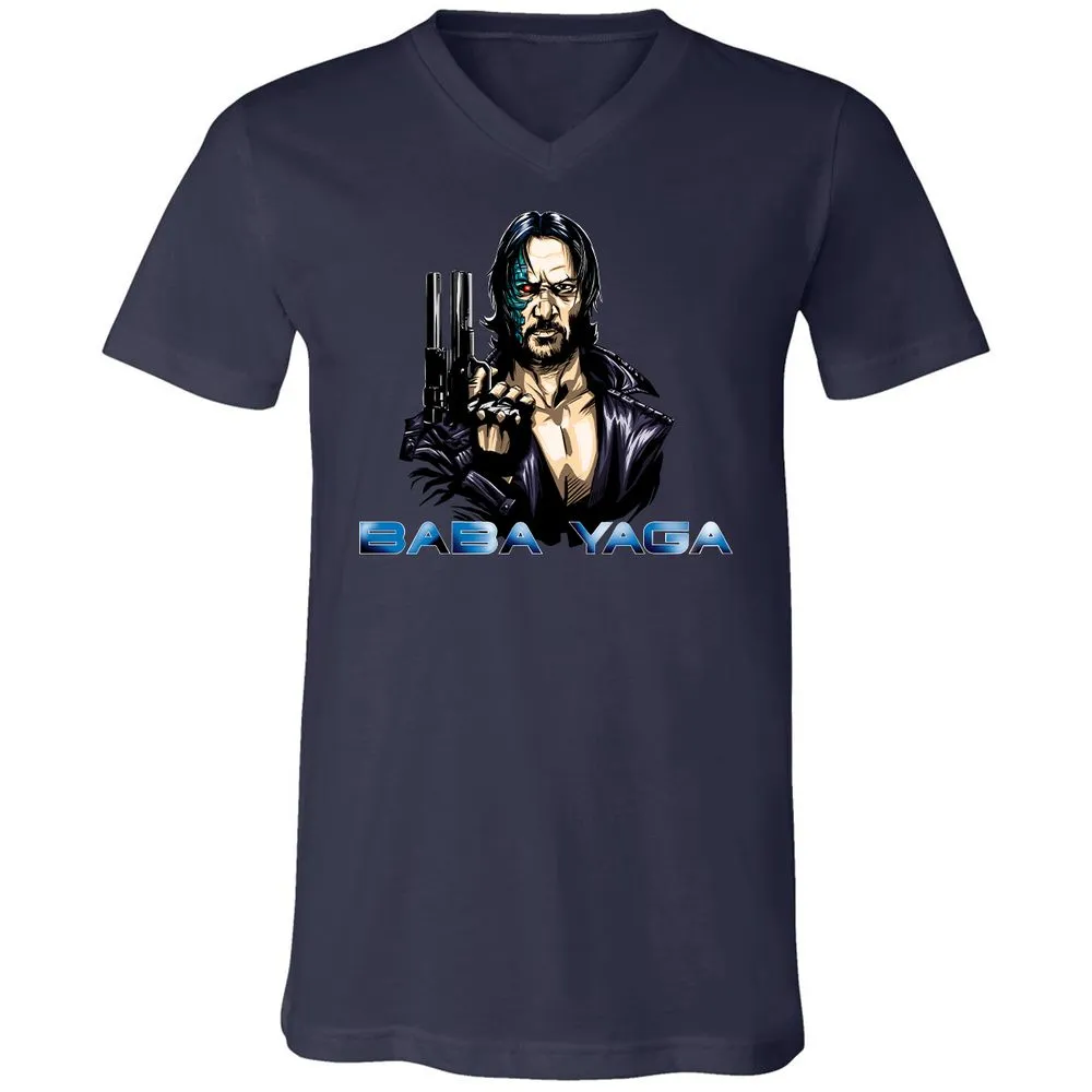 Unisex V-Neck T-Shirt - F3FKQY1T - Navy - 2