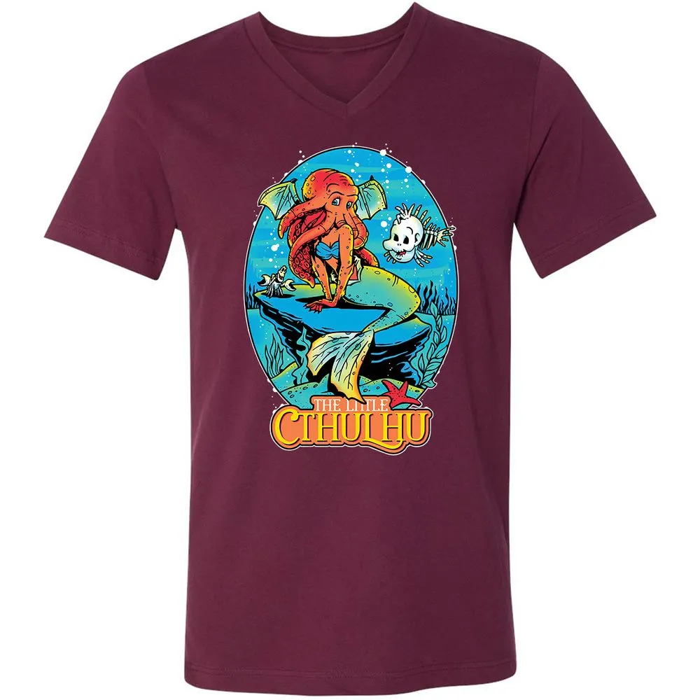 Unisex V-Neck T-Shirt - CA5GKM2L - Maroon - 6