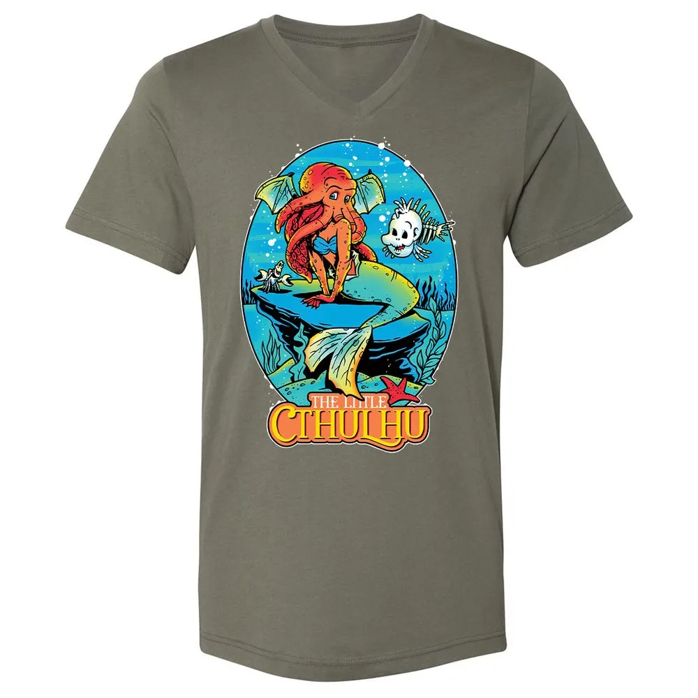 Unisex V-Neck T-Shirt - CA5GKM2L - Military Green - 10