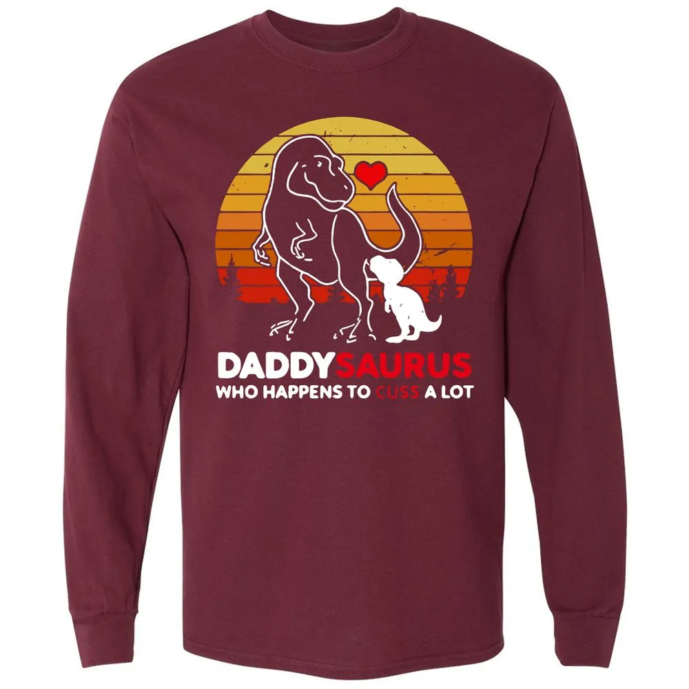 Long Sleeve T-Shirt - 9E4RKSBX - Maroon - 11