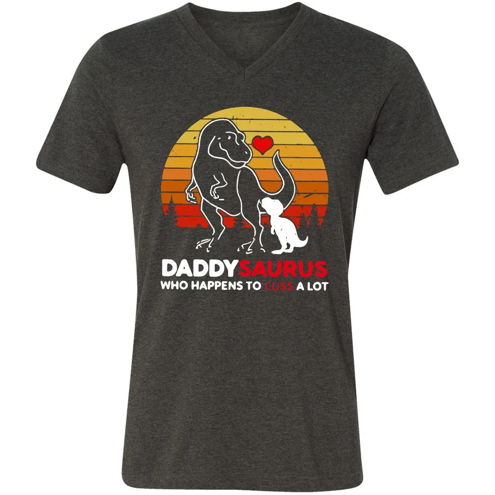Unisex V-Neck T-Shirt - AUEUJG3Y - Dark Grey Heather - 8