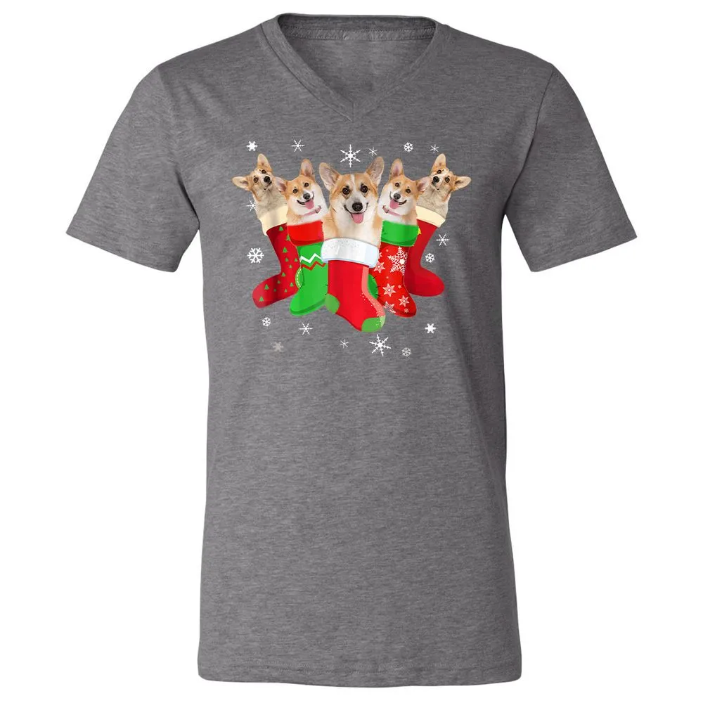 Unisex V-Neck T-Shirt - 5EV9MLPT - Deep Heather - 13