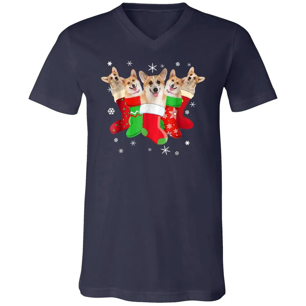 Unisex V-Neck T-Shirt - 5EV9MLPT - Navy - 2