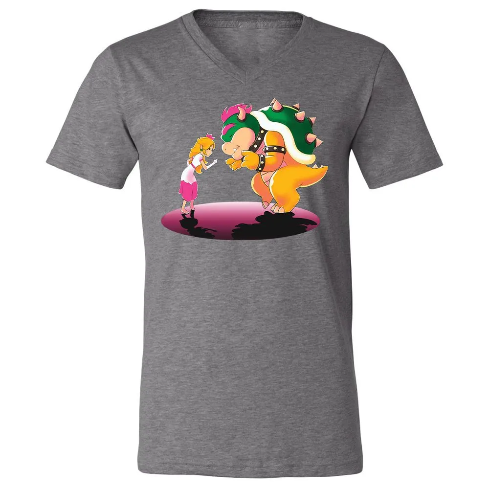 Unisex V-Neck T-Shirt - LNJTFT3E - Deep Heather - 13