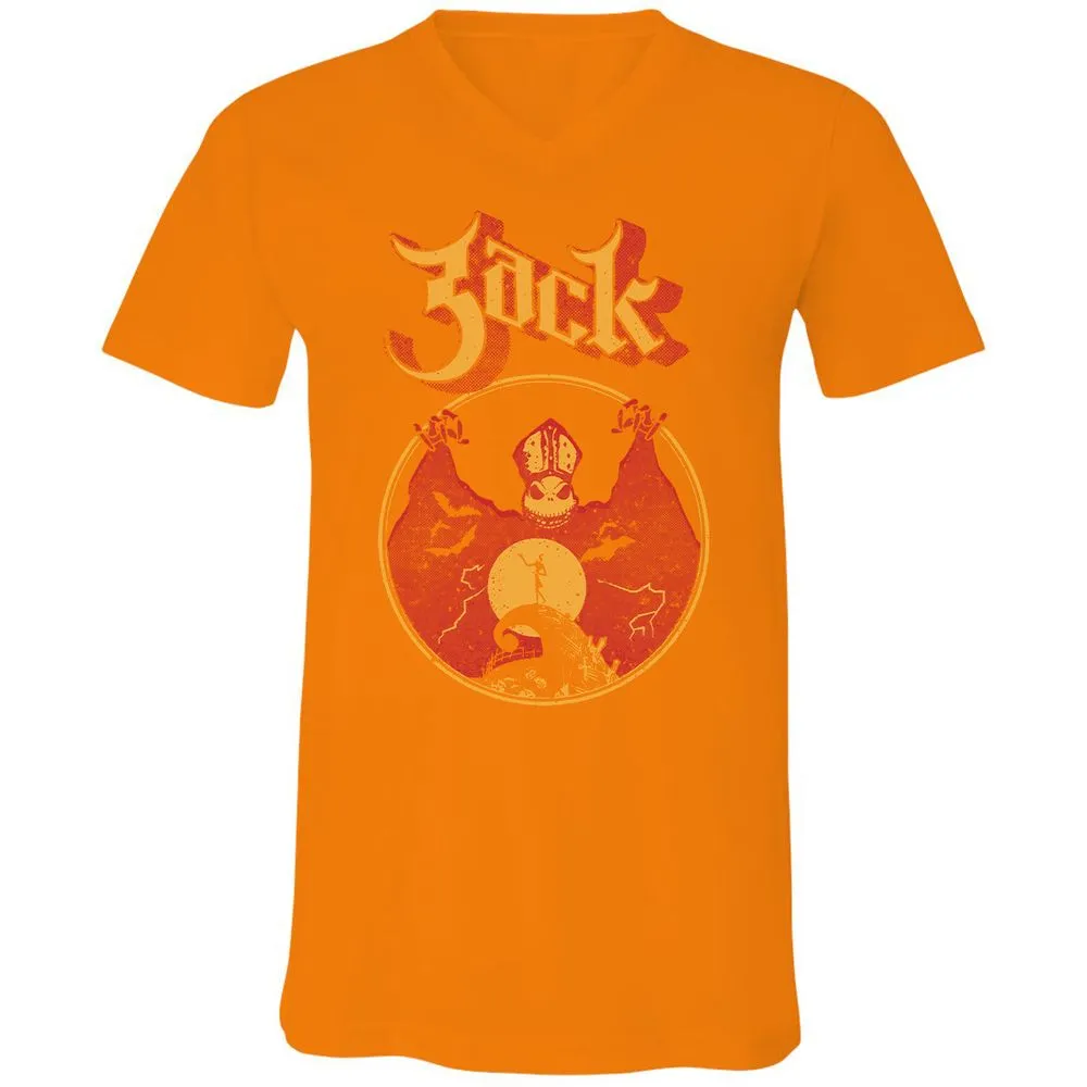Unisex V-Neck T-Shirt - HVKTDFCN - Orange - 11