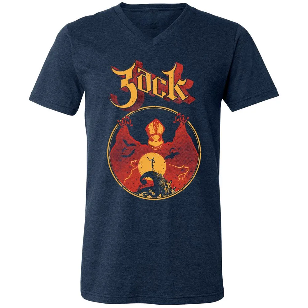 Unisex V-Neck T-Shirt - HVKTDFCN - Heather Navy - 15