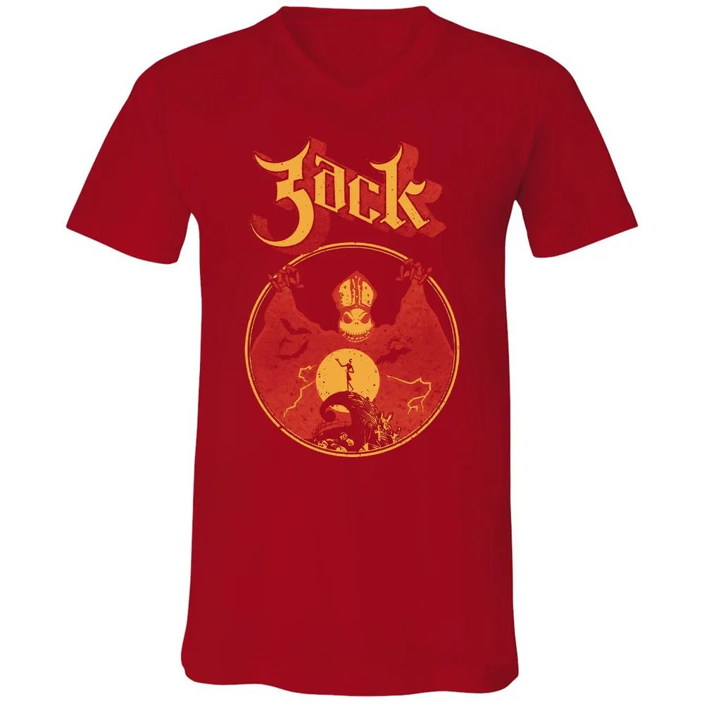 Unisex V-Neck T-Shirt - HVKTDFCN - Red - 3