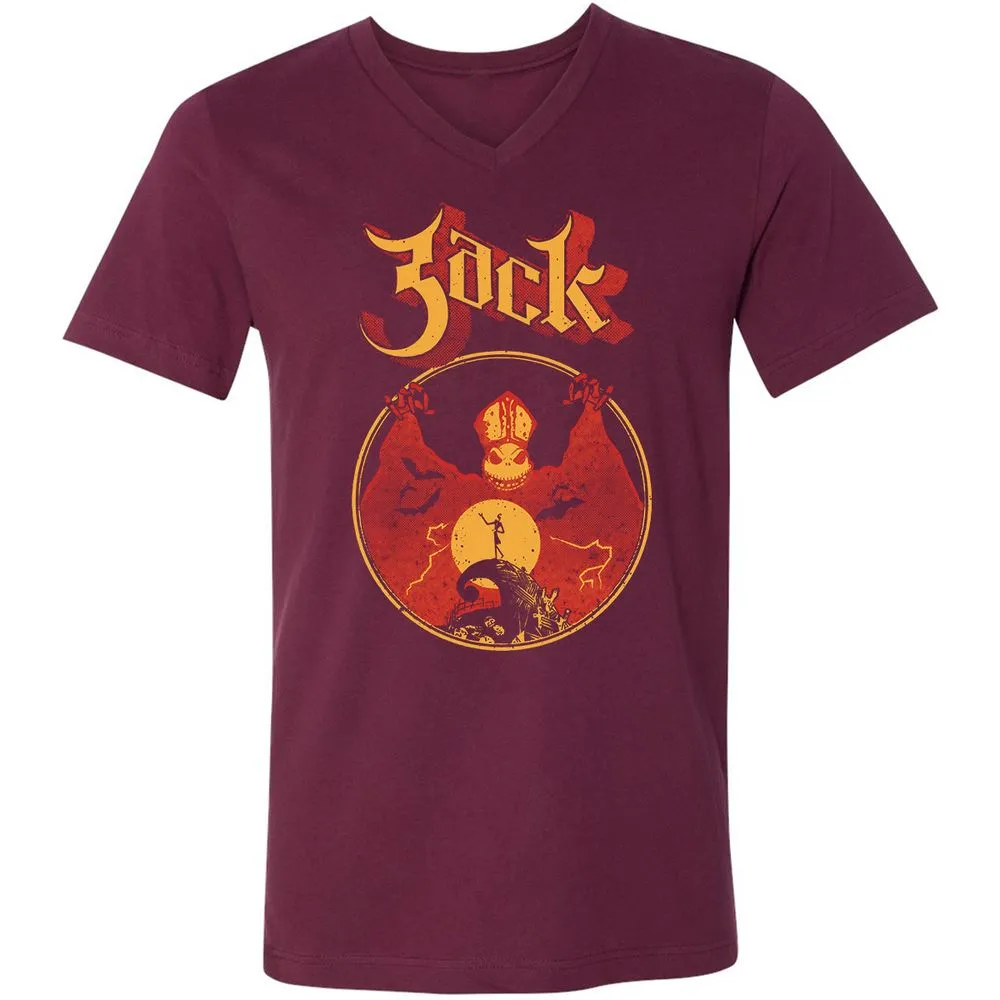 Unisex V-Neck T-Shirt - HVKTDFCN - Maroon - 6