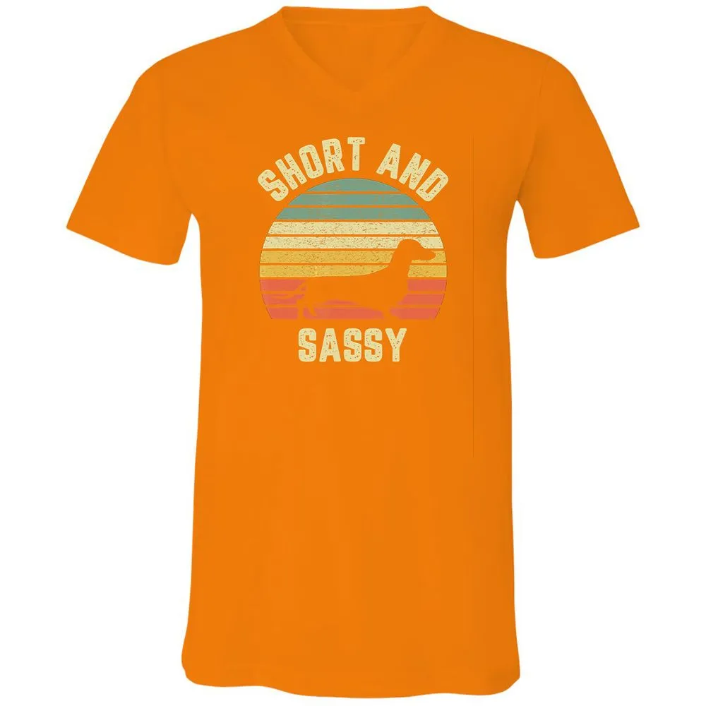 Unisex V-Neck T-Shirt - XU1HRA42 - Orange - 11