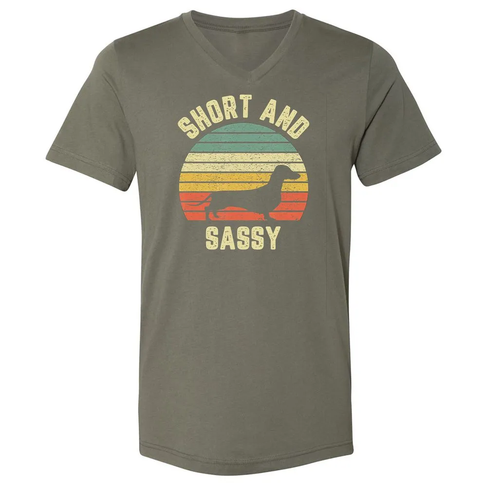 Unisex V-Neck T-Shirt - XU1HRA42 - Military Green - 10