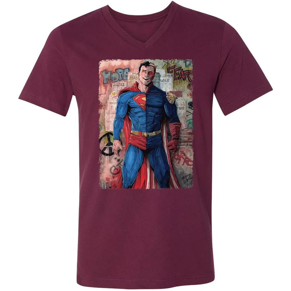 Unisex V-Neck T-Shirt - PNHNVH5B - Maroon - 6