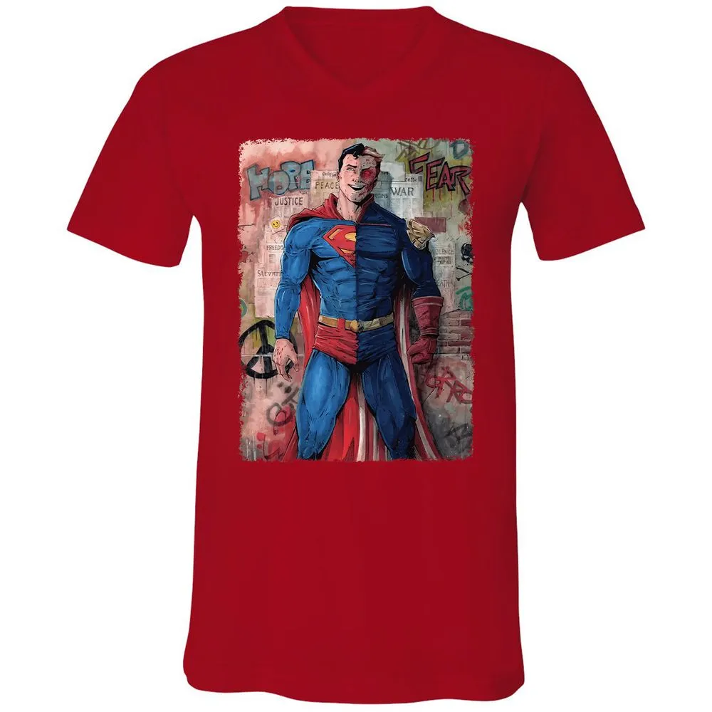 Unisex V-Neck T-Shirt - PNHNVH5B - Red - 3
