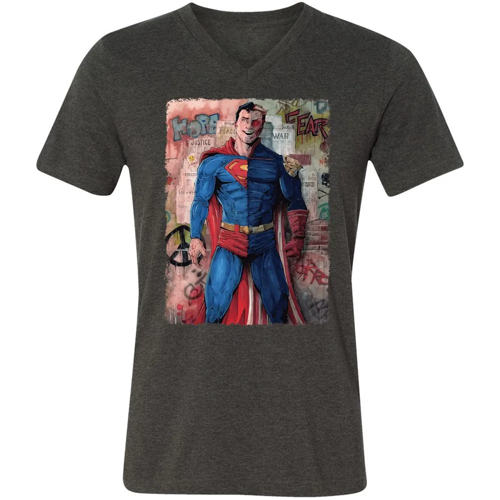 Unisex V-Neck T-Shirt - PNHNVH5B - Dark Grey Heather - 8