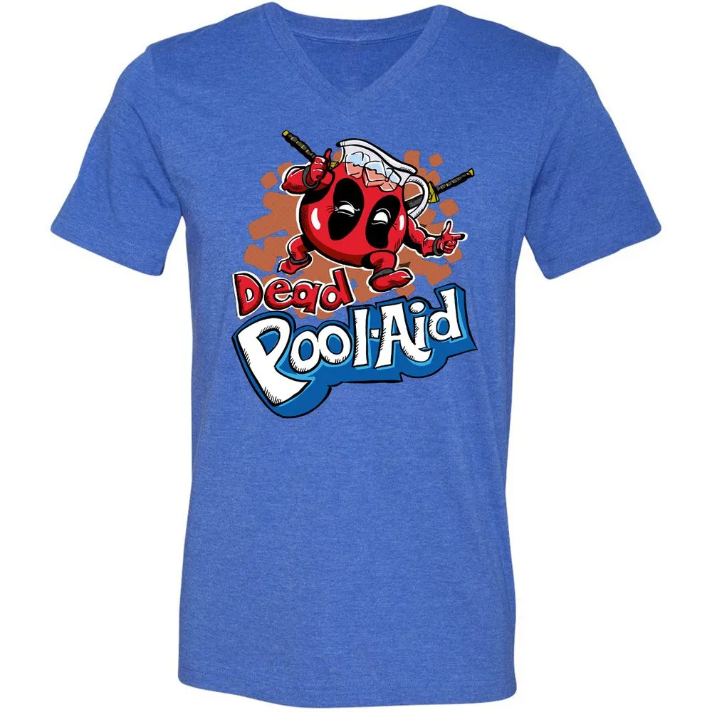 Unisex V-Neck T-Shirt - YM5EZ9YZ - Heather True Royal - 14