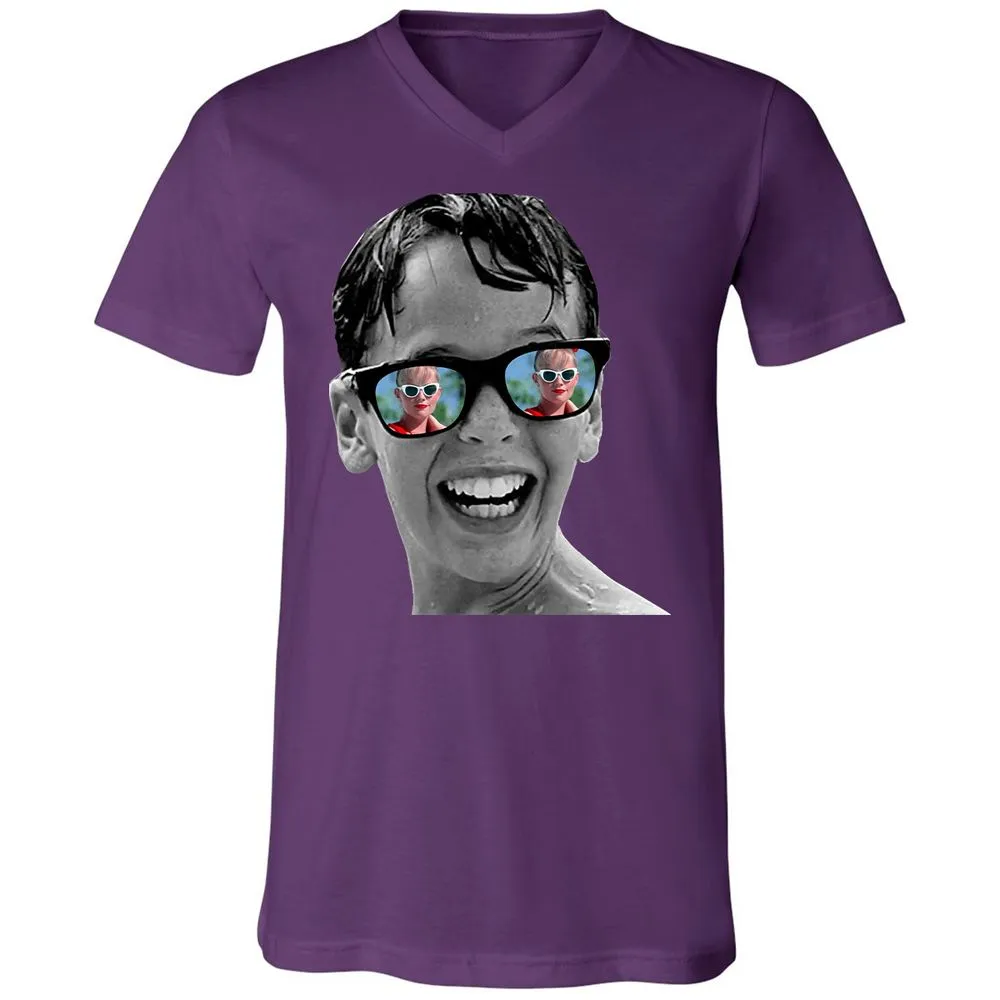 Unisex V-Neck T-Shirt - DGPL9E3P - Team Purple - 9