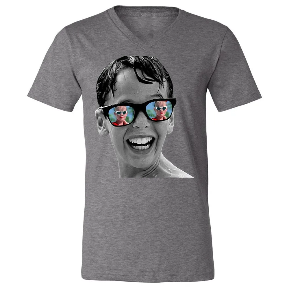 Unisex V-Neck T-Shirt - DGPL9E3P - Deep Heather - 13