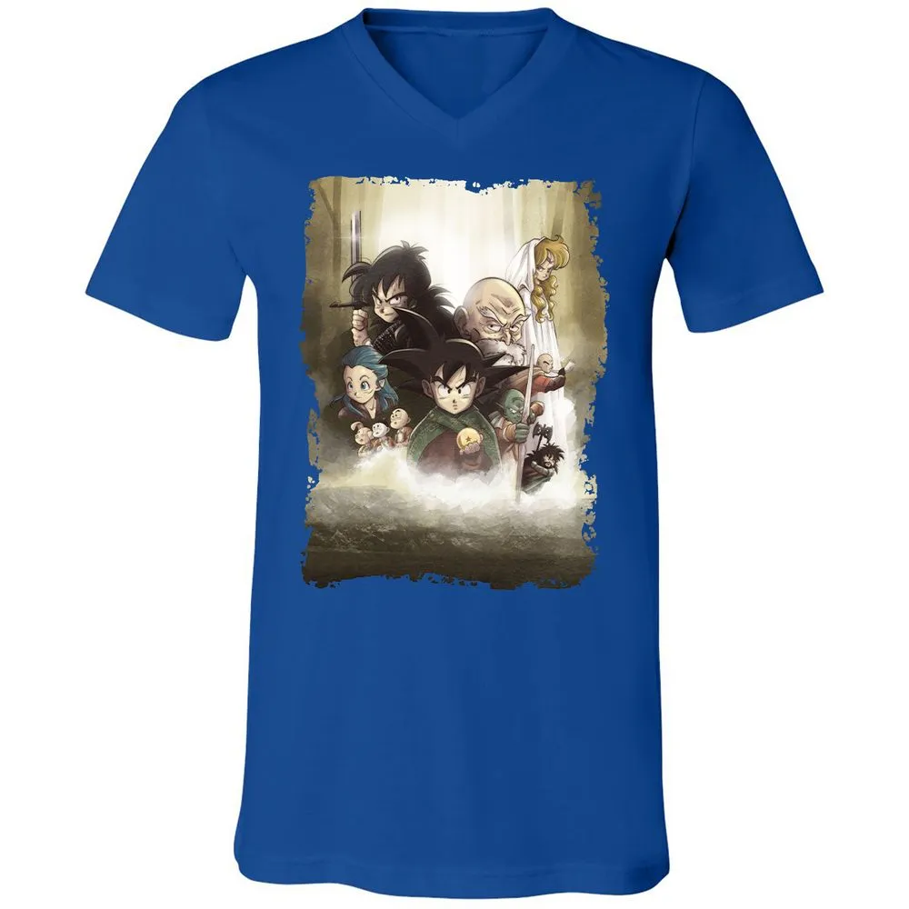 Unisex V-Neck T-Shirt - ZNUUR6J7 - True Royal - 4