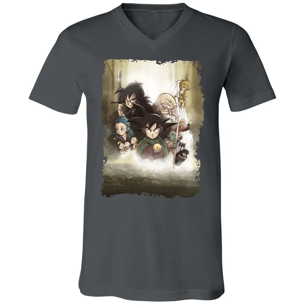 Unisex V-Neck T-Shirt - ZNUUR6J7 - Asphalt - 12