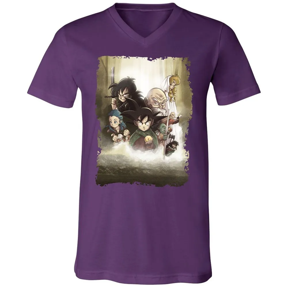 Unisex V-Neck T-Shirt - ZNUUR6J7 - Team Purple - 9