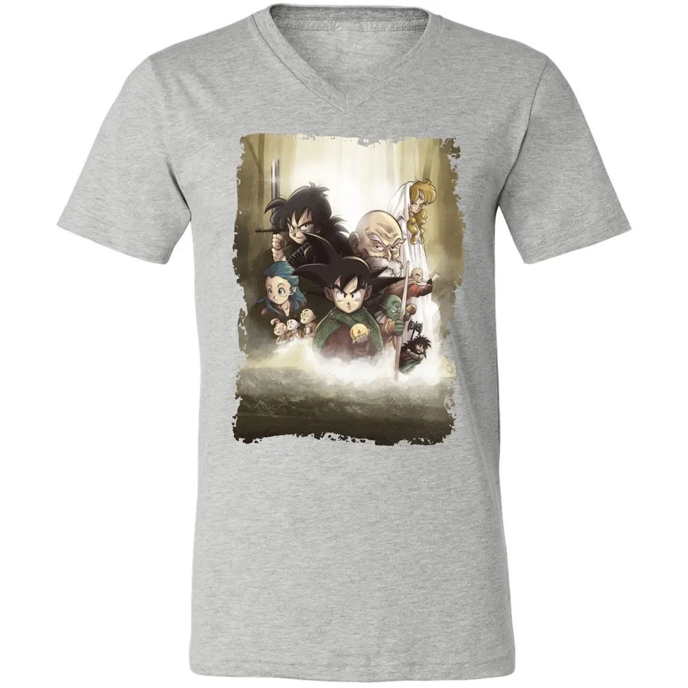 Unisex V-Neck T-Shirt - ZNUUR6J7 - Athletic Heather - 7