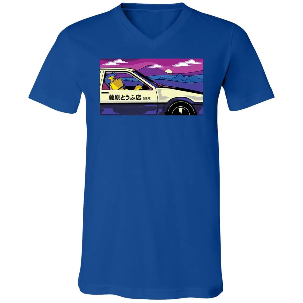 Unisex V-Neck T-Shirt - RKTEVZNB - True Royal - 4