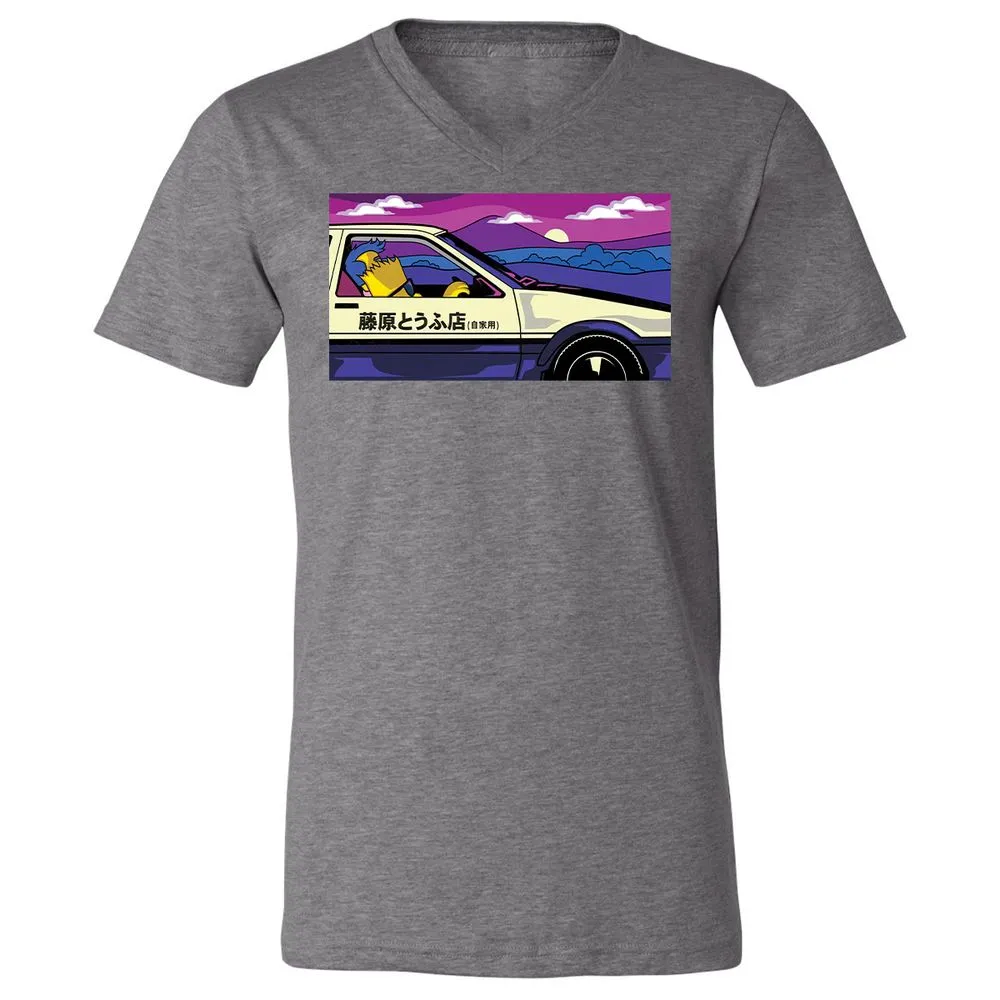 Unisex V-Neck T-Shirt - RKTEVZNB - Deep Heather - 13