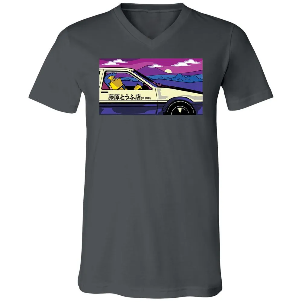 Unisex V-Neck T-Shirt - RKTEVZNB - Asphalt - 12
