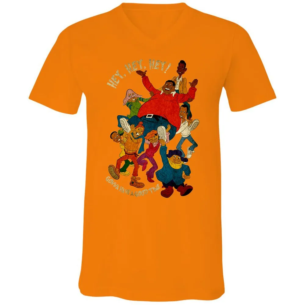 Unisex V-Neck T-Shirt - VMLU28QW - Orange - 11