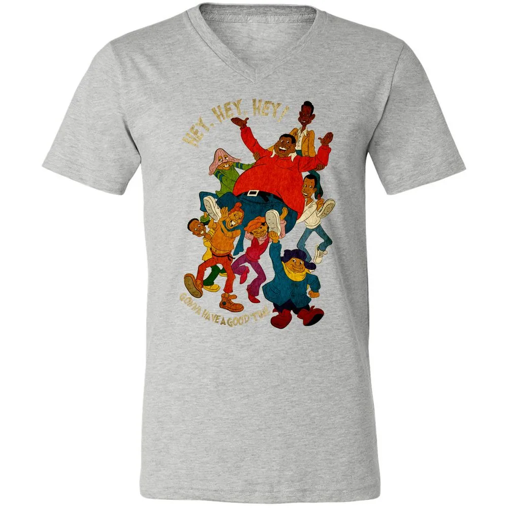Unisex V-Neck T-Shirt - VMLU28QW - Athletic Heather - 7